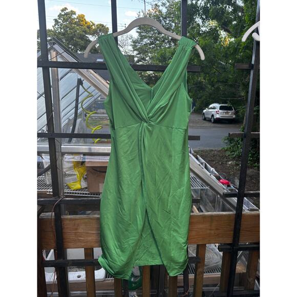 Vintage La Belle‎ Green Twist-Front Fairy Slip Dress – Y2K Vibes - Picture 9 of 9